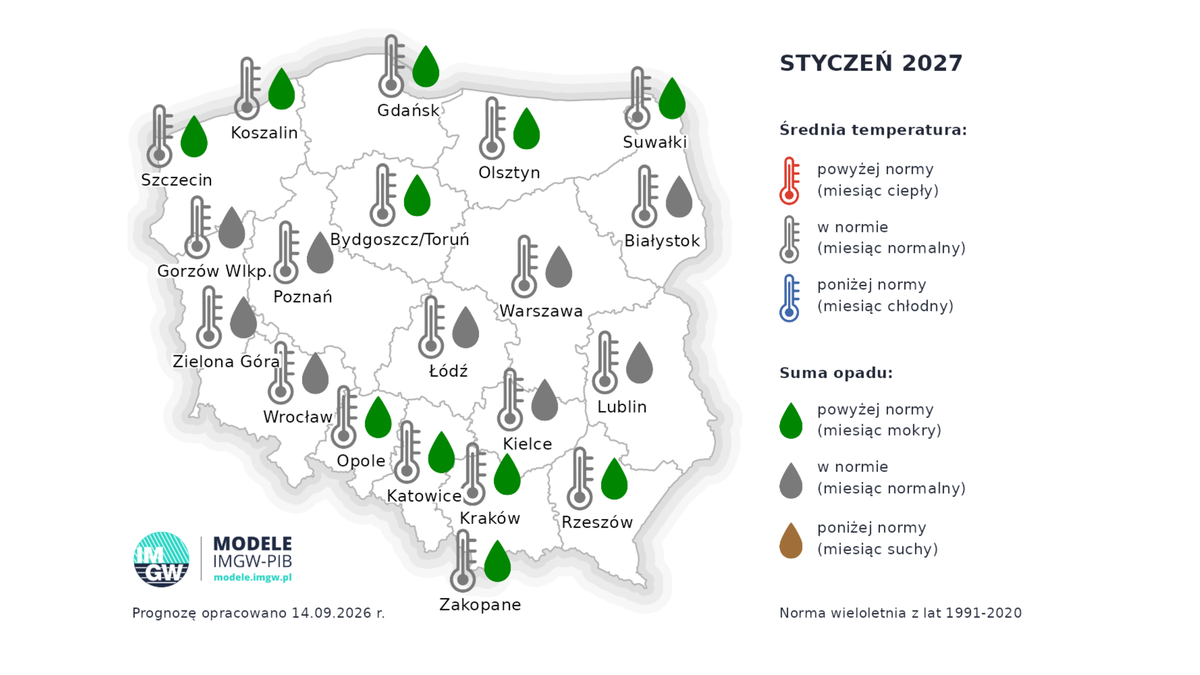 Agnieszka Prasek z IMGW przedstawiła prognozę pogody na nadchodzące miesiące. Wynika z niej, że styczeń może być mroźny