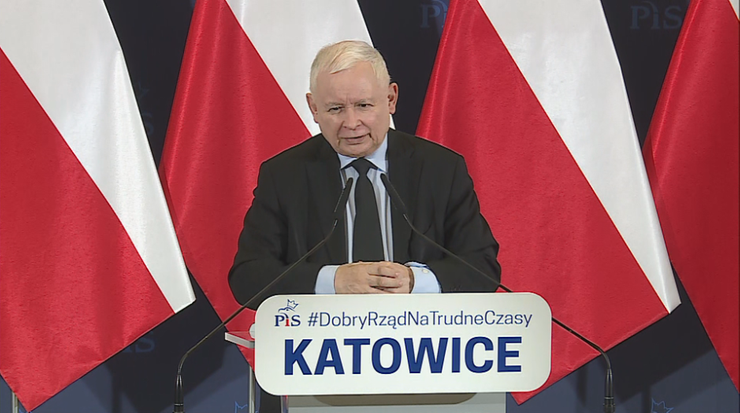 Jarosław Kaczyński na spotkaniu w Katowicach: Często słyszę precz z kaczorem dyktatorem