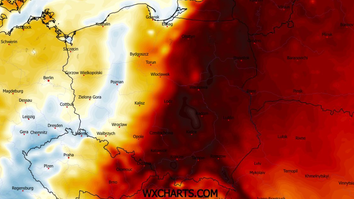 Od niedzieli w Polsce zarysuje się wyraźny kontrast między cieplejszym południowym wschodem a wyraźnie chłodniejszym północnym zachodem