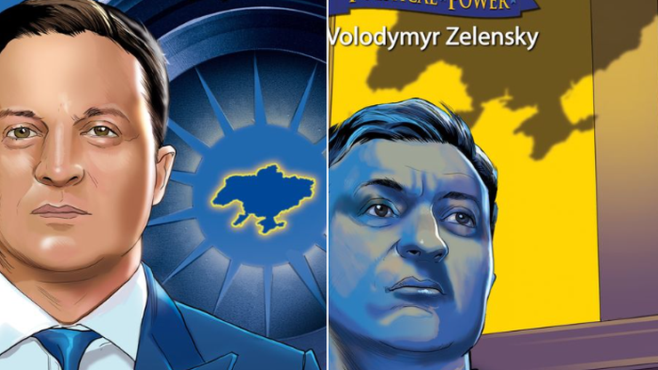 USA. Prezydent Ukrainy Wołodymyr Zełenski bohaterem... komiksu