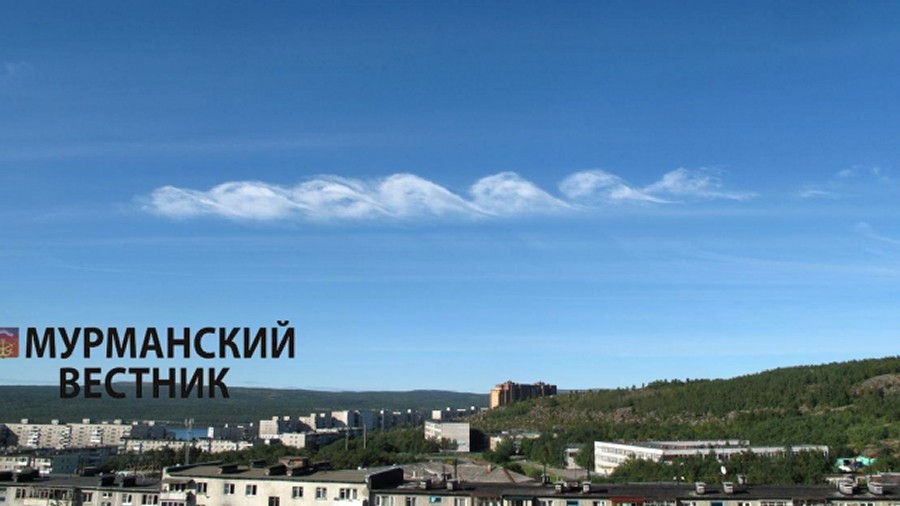 Chmury Kelvina-Helmholtza. Fot. Twitter / Мурманский вестник @mvestnik_ru.