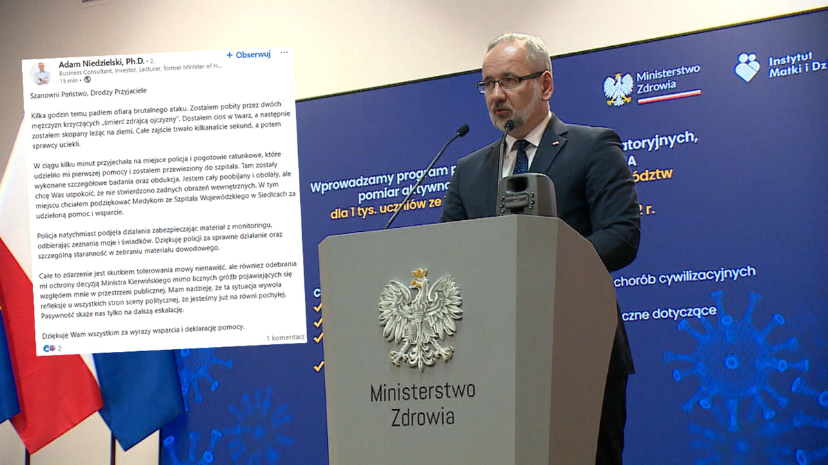 Niedzielski pobity na ulicy. Były minister zabiera głos