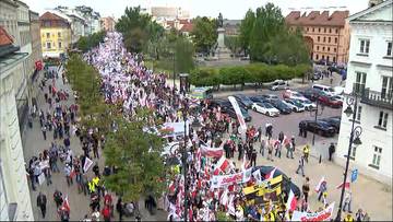 "Nie akceptujemy waszej religii klimatycznej". Manifestacja związkowców