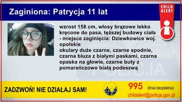 Zaginęła 11-letnia Patrycja Głowania. "Jej życie może być zagrożone"