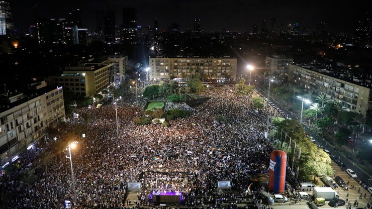Masowe protesty w Tel Awiwie przeciwko ustawie o "państwie narodu żydowskiego"