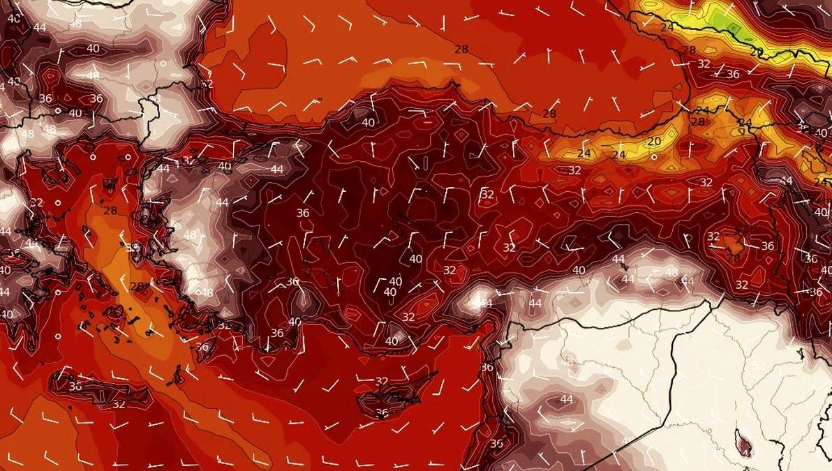 Temperatury są skrajnie groźne dla turystów. Fot. wxcharts.com