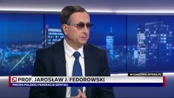 Profesor Jarosław Fedorowski, Prezes Polskiej Federacji Szpitali, w garniturze i krawacie, w okularach.