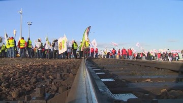Górnicy blokowali euroterminal kolejowy. "To tu przyjeżdża rosyjski węgiel"