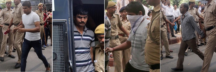 Skazani za gwałt i śmierć studentki: Vinay Sharma, Akshay Kumar Singh, Pawan Gupta and Mukesh Kumar
