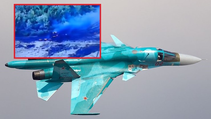 Wojna w Ukrainie. Ukraińcy zestrzelili rosyjski samolot wielozadaniowy Su-34