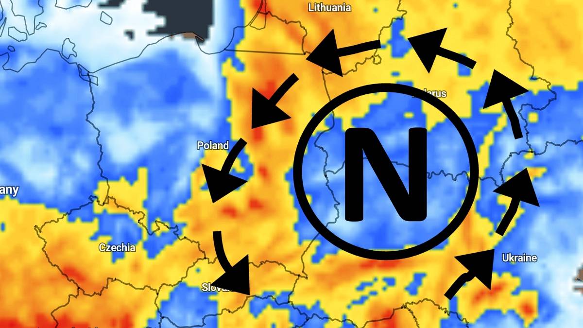 Niż przyniesie ulewne deszcze. Fot. imweather.com