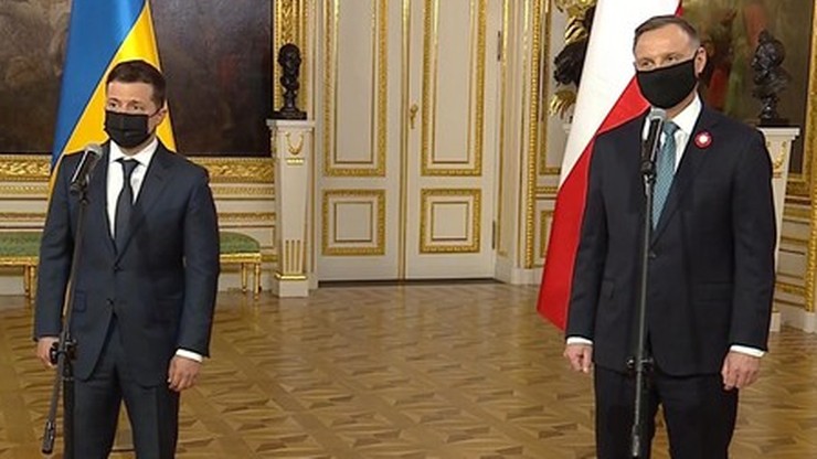 Prezydenci Polski i Ukrainy Andrzej Duda i Wołodymyr Zełenski - rozmowy o bezpieczeństwie regionu