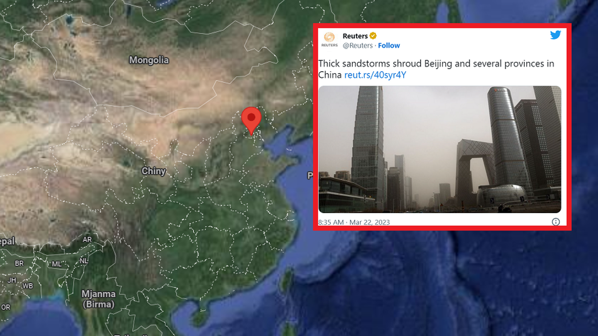 Burza piaskowa spowiła Pekin. Zanieczyszczenie powietrza zagraża zdrowiu