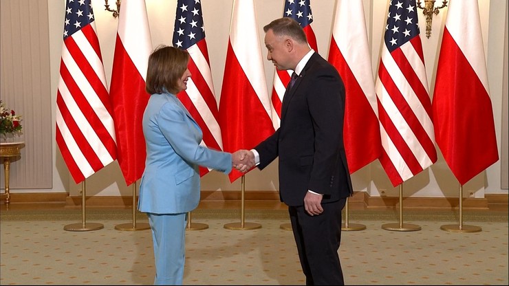 Prezydent Andrzej Duda spotkał się z Nancy Pelosi