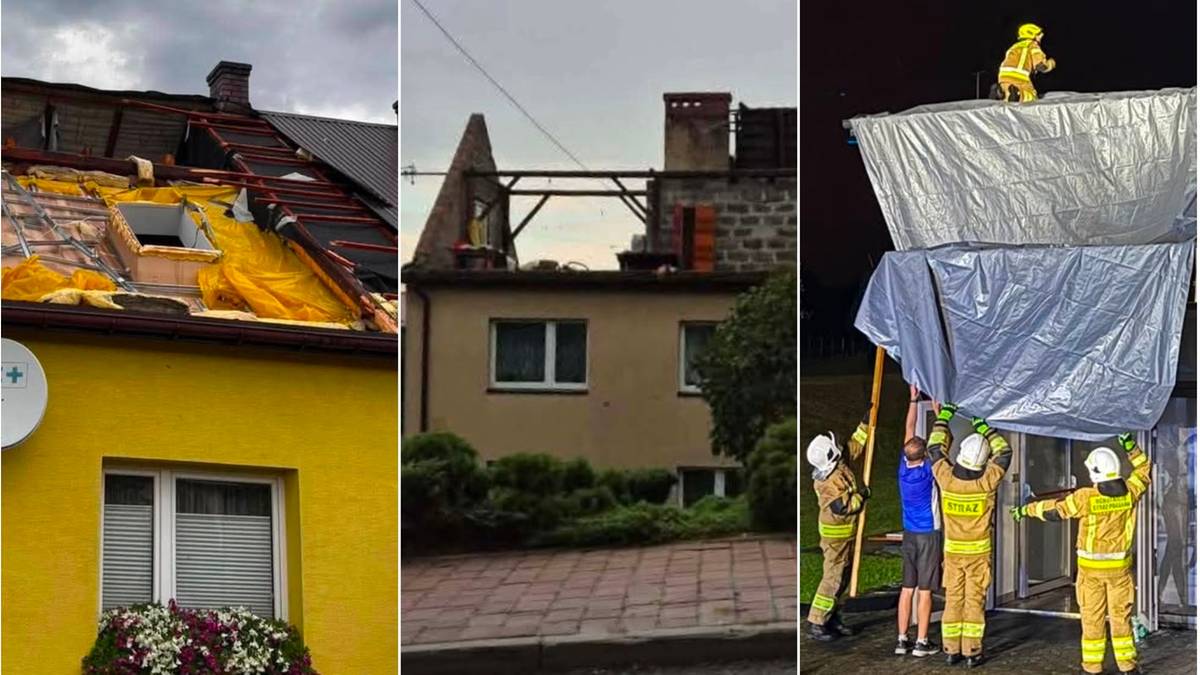 Burze przetoczył się przez południe Polski. Wiatr zrywał dachy z domów
