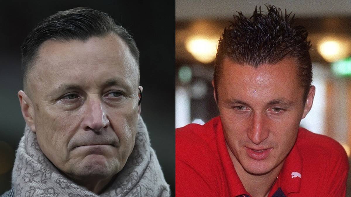 Dwa portrety męskie obok siebie. Po lewej stronie mężczyzna w podeszłym wieku, ubrany w szalik, z kr&oacute;tkimi siwymi włosami. Po prawej stronie młodszy mężczyzna z kr&oacute;tkimi, ciemnymi włosami, ubrany w czerwone polo.