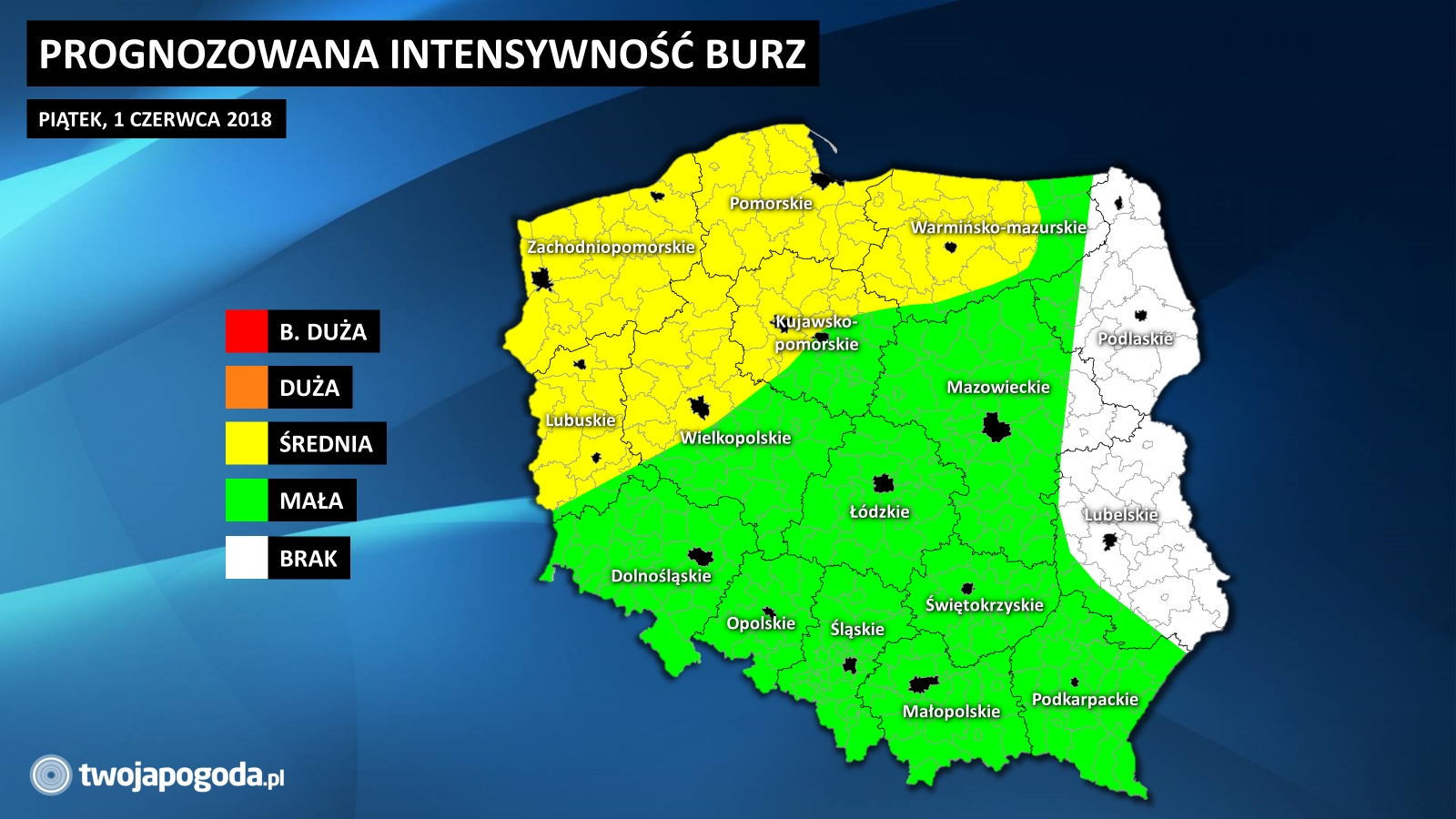 Uwaga! Ostrzeżenie przed burzami