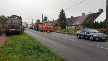Zderzenie wojskowych ciężarówek. Nietypowy wypadek na Mazowszu