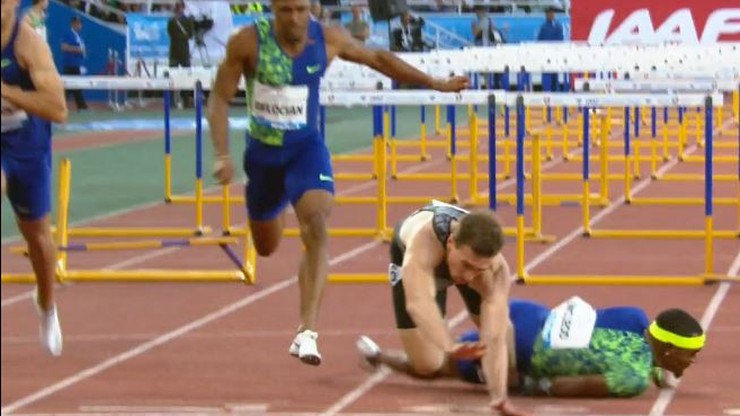 Diamentowa Liga: To musiało boleć! Koszący lot płotkarzy (WIDEO)