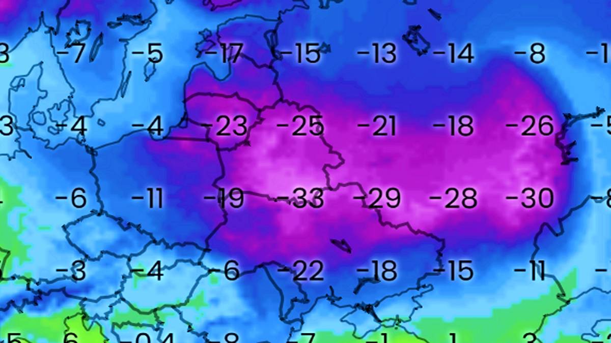 Mróz w lutym może być skrajnie silny. Fot. imweather.com