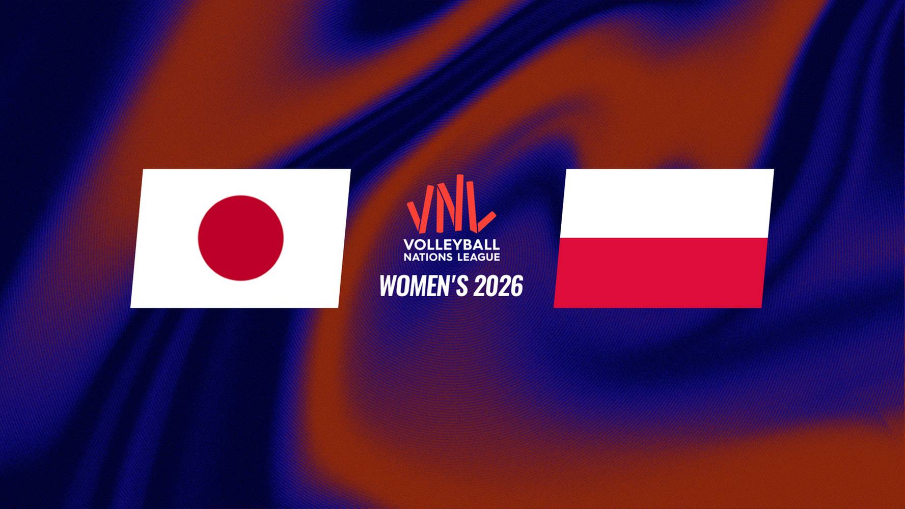 Grafika meczu Japonia Polska w Lidze Narodów siatkarek 2026