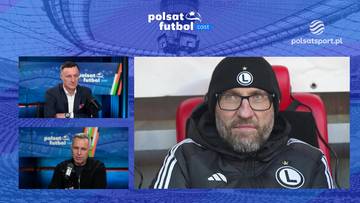 Kolaż zdjęć z ekspertami i trenerem Legii Warszawa.