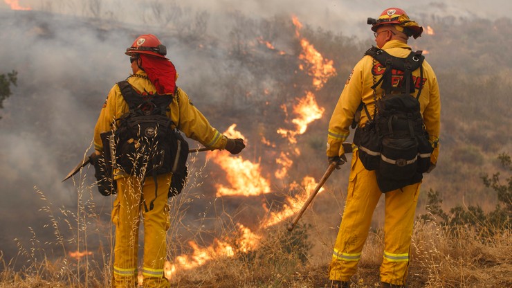 Prawie dwa tysiące strażaków walczy z pożarami lasów w Kalifornii