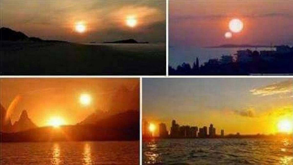 Fałszywe zdjęcia Słońca i Księżyca. Fot. Facebook.