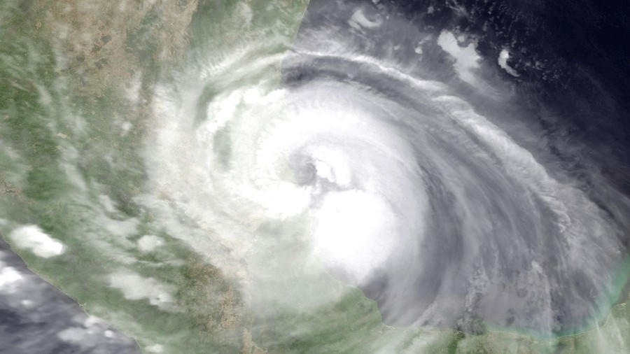 Zdjęcie satelitarne huraganu Grace. Fot. NASA.