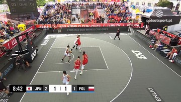 MŚ U-23 w koszykówce 3x3: Polska - Japonia 11:8. Skrót meczu