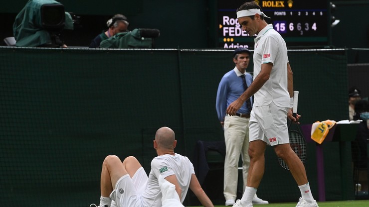 Wimbledon: Kłopoty Rogera Federera i dramat jego rywala