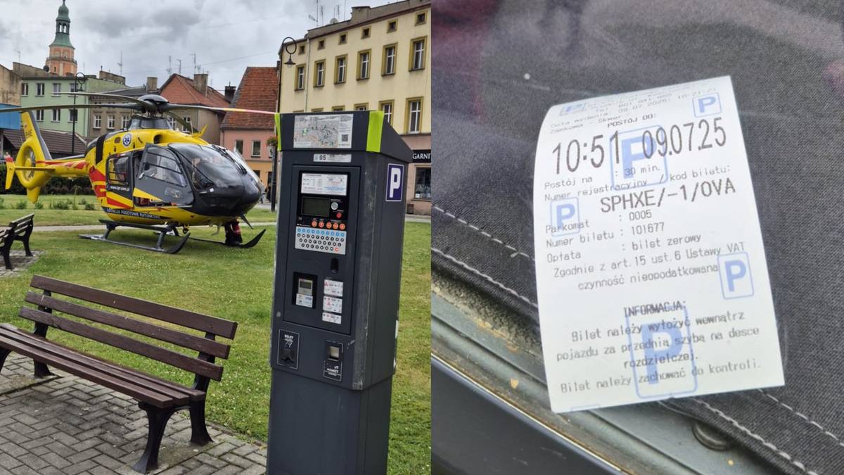 Wylądował w strefie płatnego parkowania. Nietypowe zachowanie pilota