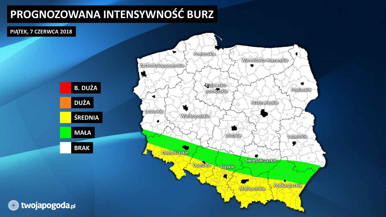 Uwaga! Ostrzeżenie przed burzami