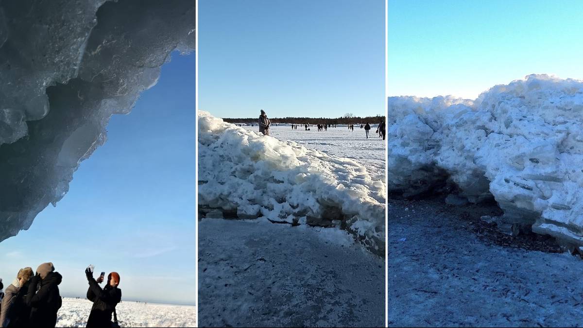 Mróz opanował polskie wybrzeże, tworząc miejscami duże bryły lodu