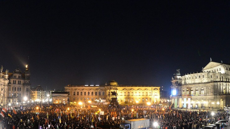 Antyimigranckie demonstracje w Dreźnie