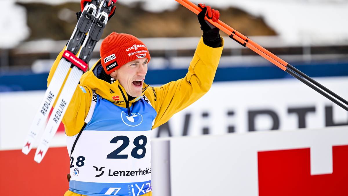 Benedikt Doll górą w biathlonowym sprincie w Lenzerheide. Polacy daleko