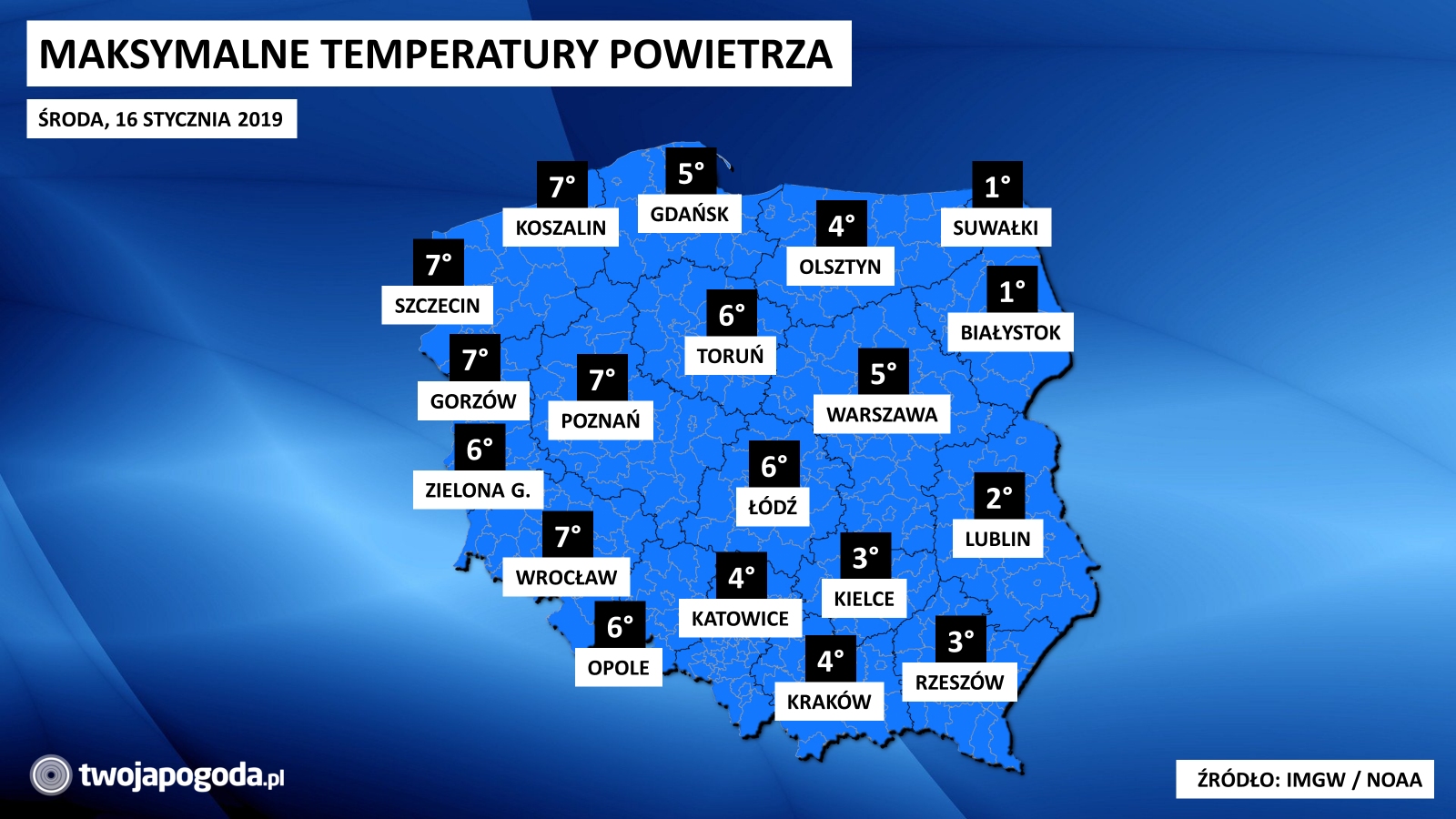 7 stopni na plusie