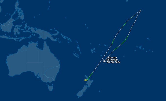 Zawrócony rejs ANZ2 z Auckland do Nowego Jorku