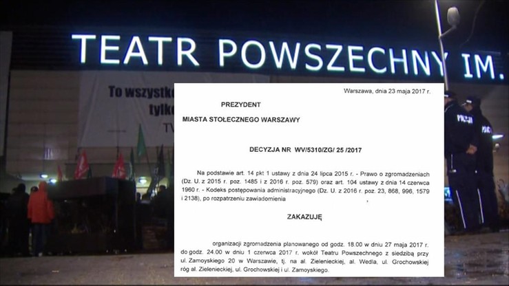 Hanna Gronkiewicz-Waltz wydała zakaz demonstracji narodowców przeciwko "Klątwie"