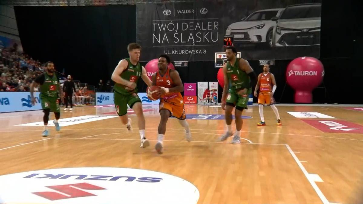 Koszykarze podczas meczu Tauron GTK Gliwice - Miasto Szkła Krosno