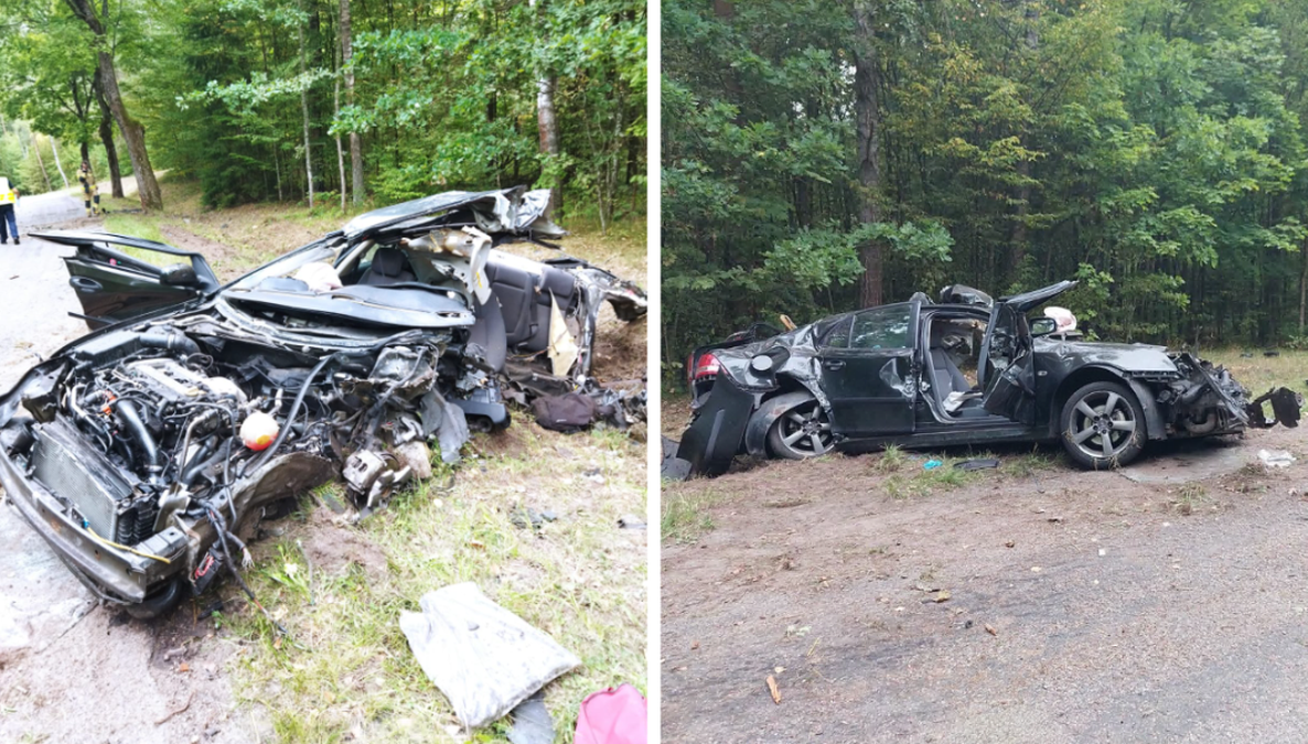 Wypadek w Rybnie. Dwóch młodych mężczyzn zginęło, trzeci trafił do szpitala