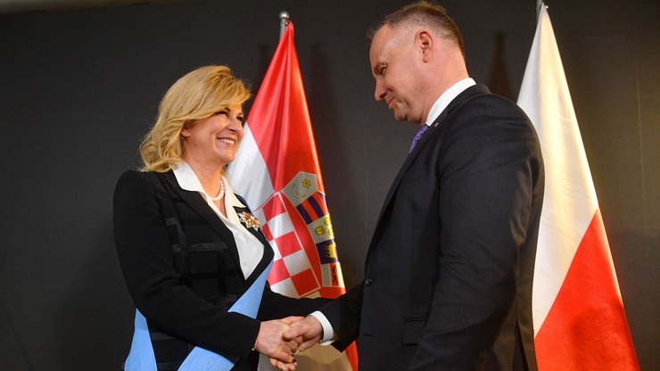 "Matka Trójmorza". Prezydent Chorwacji z najwyższym polskim odznaczeniem