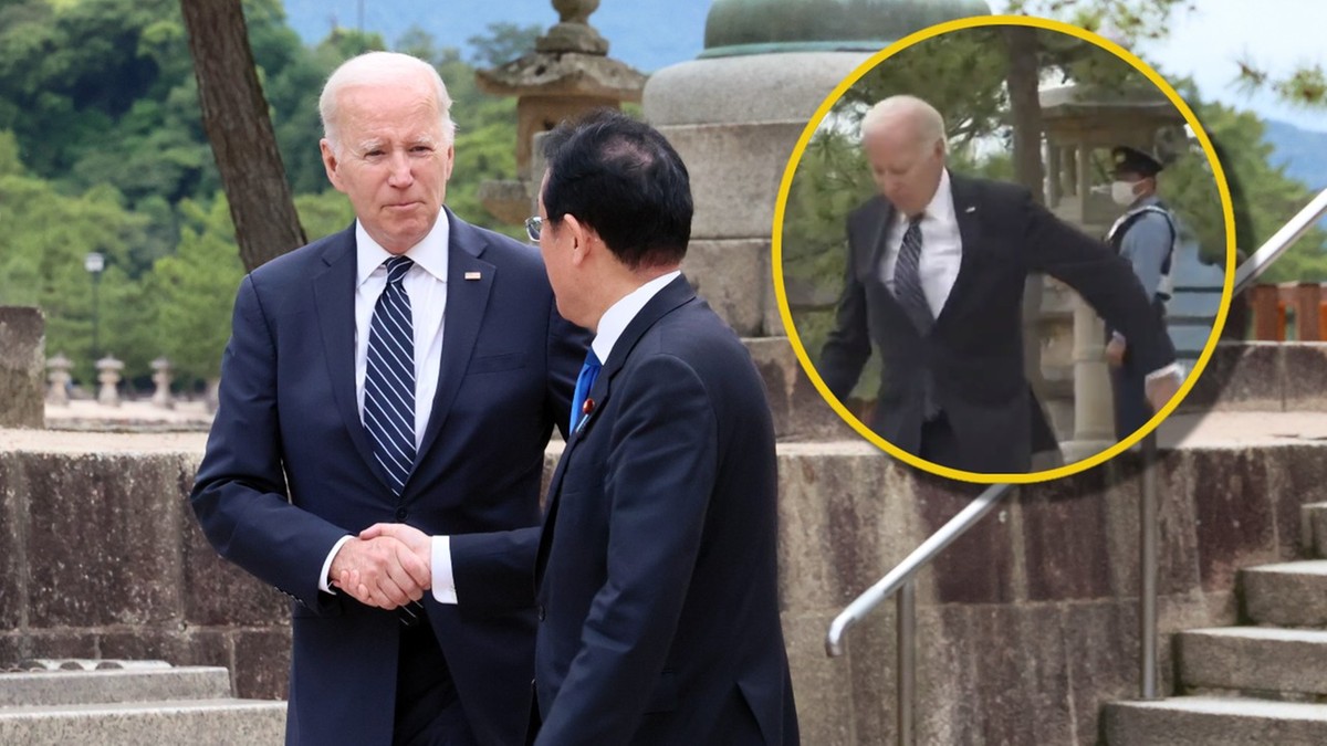Szczyt G7. Joe Biden niemal spadł ze schodów. Nagranie obiegło sieć