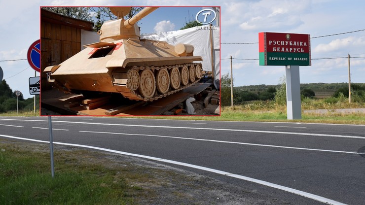 Białoruś ustawiła drewniane czołgi przy granicy z Ukrainą. Łukaszence brakuje sprzętu