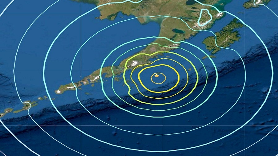 Epicentrum trzęsienia ziemi na Alasce. Fot. USGS.