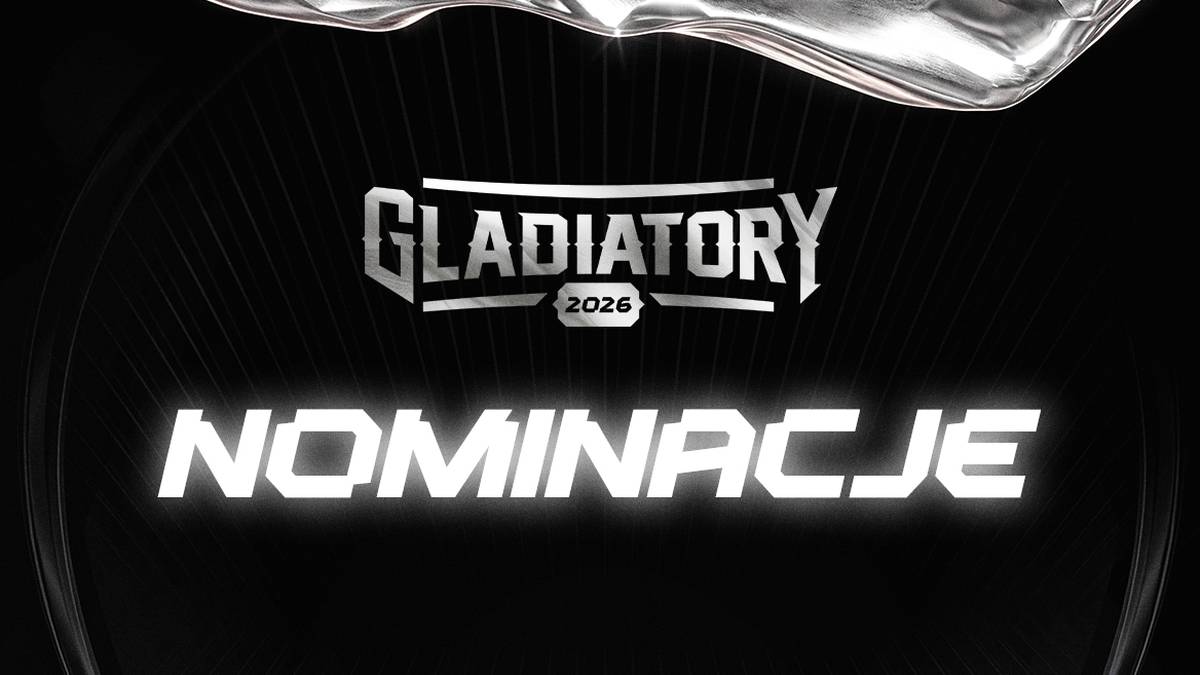 Napis GLADIATORY 2026 z logotypem, poniżej napis NOMINACJE