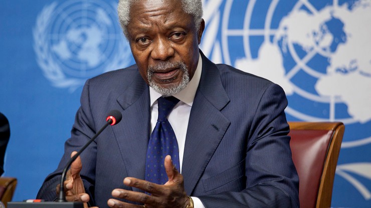 Zmarł były sekretarz generalny ONZ, laureat pokojowego Nobla Kofi Annan