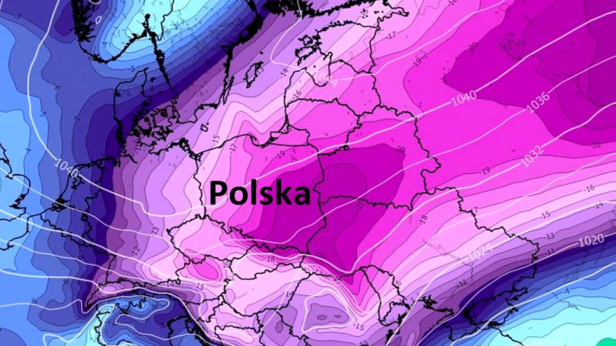 Mrozy mogą się okazać rekordowe. Fot. wxcharts.com