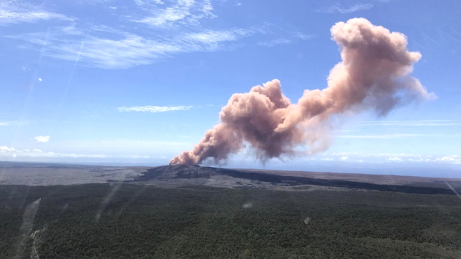 Erupcja wulkanu Kilauea na Hawajach. Fot. US Geological Survey / Kevan Kamibayashi.