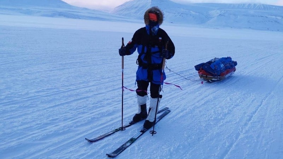 Norge: Marcin Gienieczko ble sittende fast på Svalbard.  Han er hel og frisk